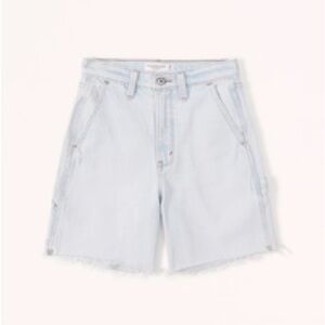 Abercrombie & Fitch Light Wash Denim Utility Shorts